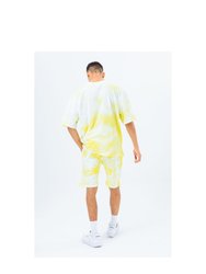 Hype Unisex Adult Print Continu8 Oversized T-Shirt (Yellow)