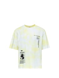Hype Unisex Adult Print Continu8 Oversized T-Shirt (Yellow) - Yellow