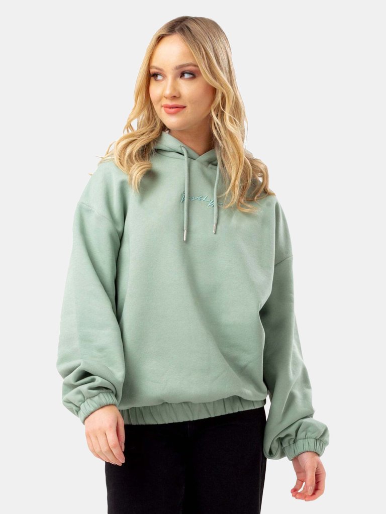 Hype Womens/Ladies Drawcord Hoodie - Sage Green