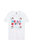 Hype Womens/Ladies Hello Kitty Logo T-Shirt - White/Blue/Red