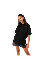 Hype Womens/Ladies Leopard Print Boxy T-Shirt (Black) - Black