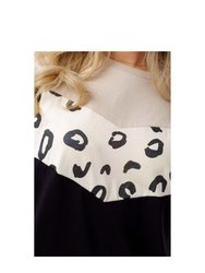 Hype Womens/Ladies Leopard Print Boxy T-Shirt