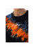 Mens Bohemian Tie Dye T-Shirt (Black/Blue/Orange)