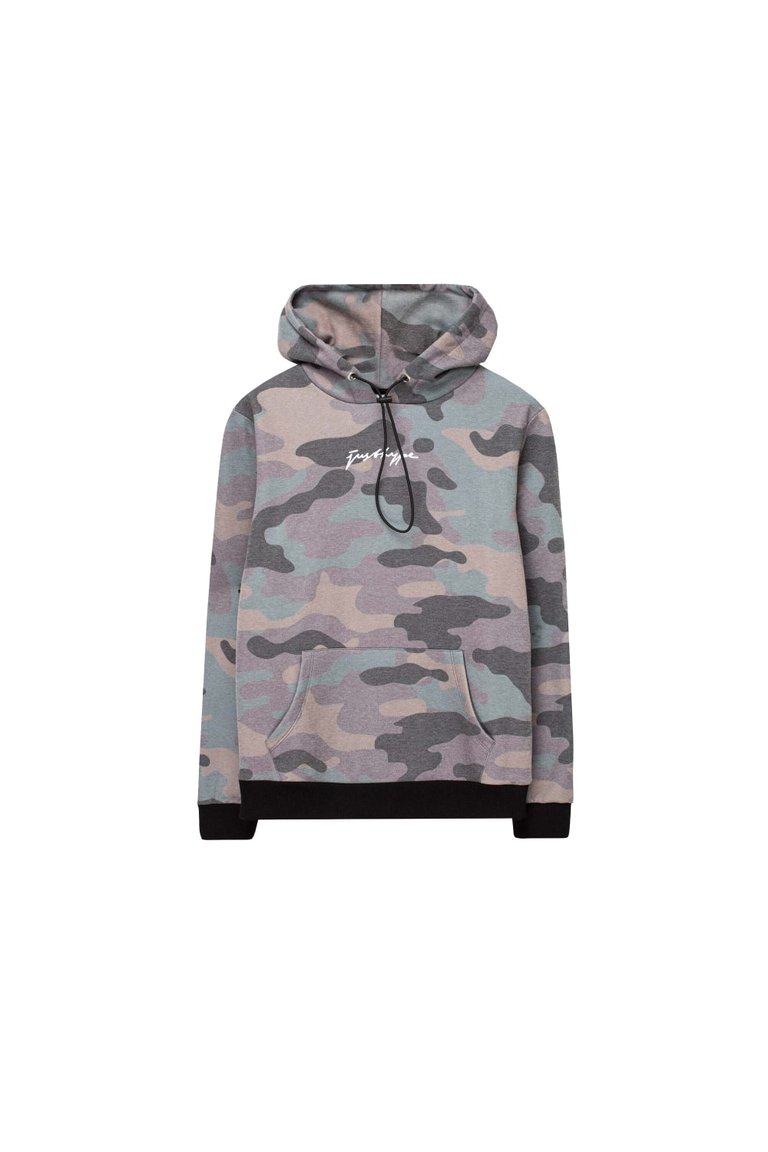 Mens Camo Scribble Classic Hoodie (Khaki)