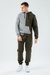 Mens Half V Half Colour Block Oversized Hoodie