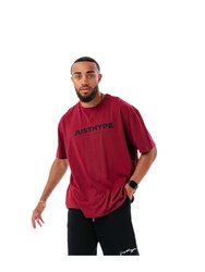 Mens JH Vintage Oversized T-Shirt - Burgundy