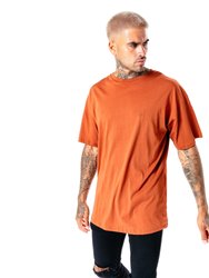 Mens Oversized T-Shirt - Brown - Brown