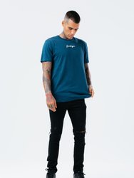 Mens Scribble T-Shirt - Teal - Teal