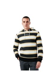 Mens Stripe Hoodie - Stone/White/Black