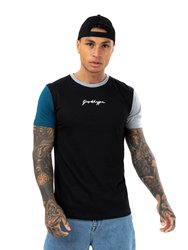 Mens Thompson Splice Scribble T-Shirt - Black