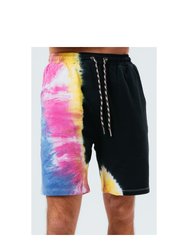 Mens Tie Dye Shorts - Multicolored - Multicolored