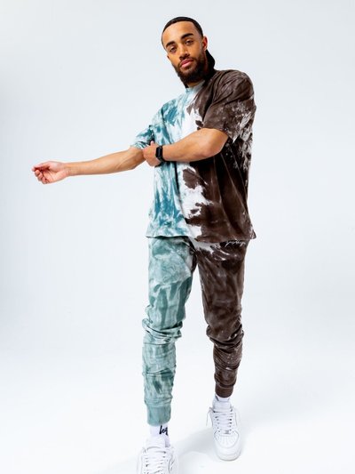 Hype Mens Tie Dye T-Shirt - Brown/White/Blue product