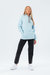 Womens Drawstring Pullover Hoodie - Petrol - Blue