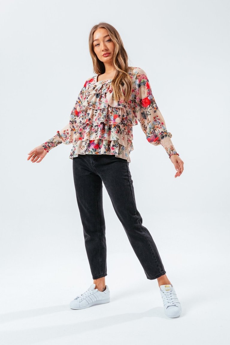 Womens/Ladies Antique Bloom Blouse - Multicolored - Multicolored