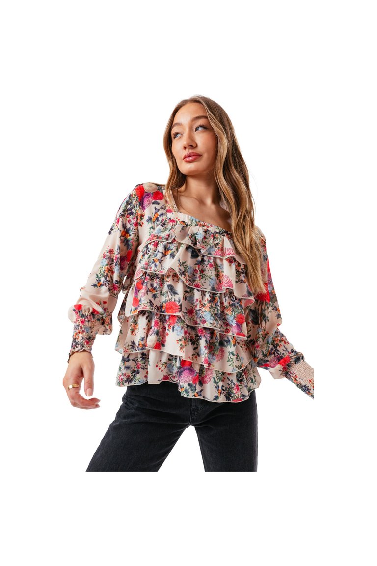 Womens/Ladies Antique Bloom Blouse - Multicolored