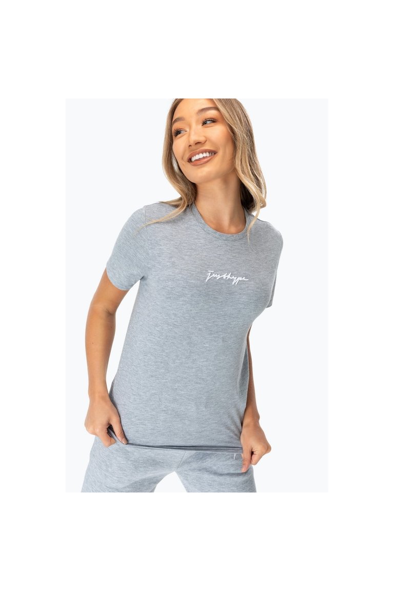 Womens/Ladies Logo T-Shirt - Gray