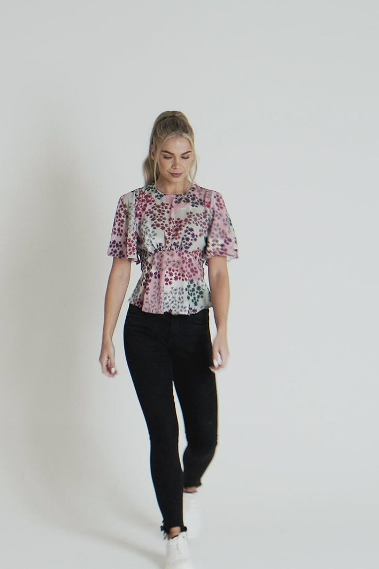 Womens/Ladies Paint Daisy Blouse