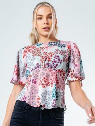 Womens/Ladies Paint Daisy Blouse