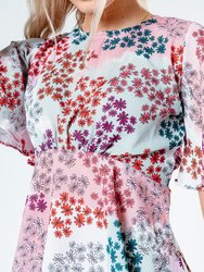 Womens/Ladies Paint Daisy Blouse