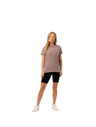 Womens/Ladies Scribble Boxy T-Shirt - Brown
