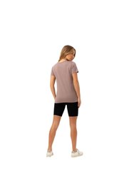 Womens/Ladies Scribble Boxy T-Shirt - Brown