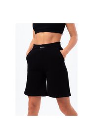 Womens/Ladies Scribble Shorts - Black - Black