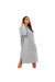 Womens Oversized Hoodie Dress - Gray - Gray