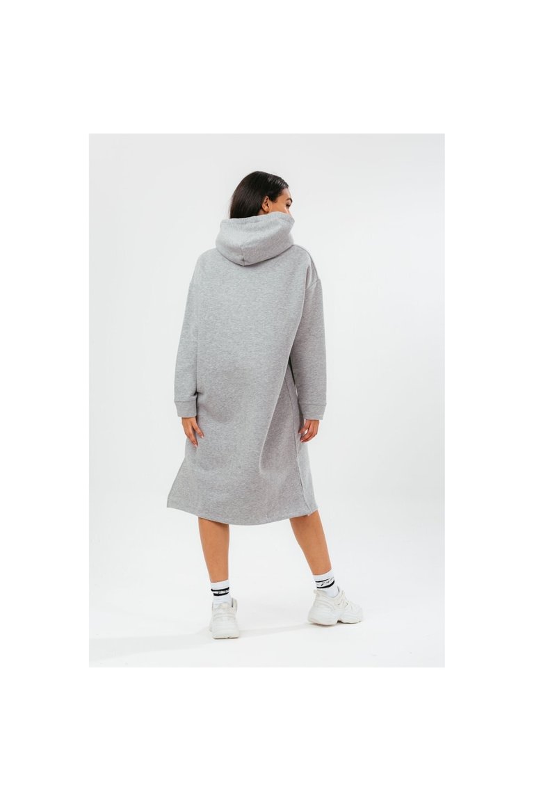 Womens Oversized Hoodie Dress - Gray