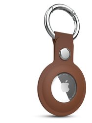 AirCover Vegan Leather Keyring For AirTag - Brown