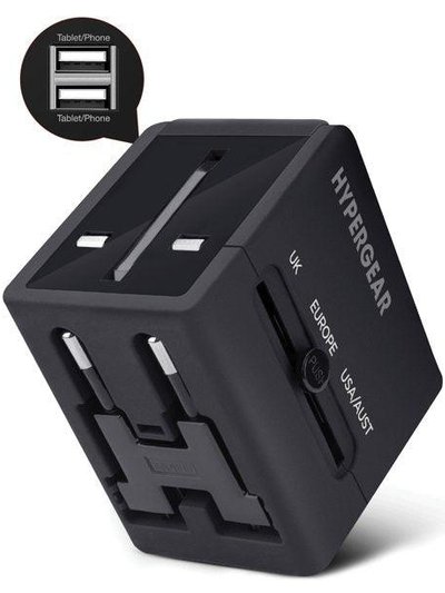 Hypergear All-In-One World Travel Adapter Black product