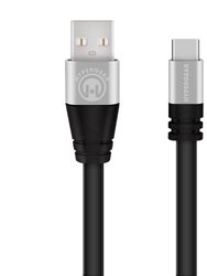 Flexi USB-A To USB-C Charge/Sync Flat Cable 10ft B