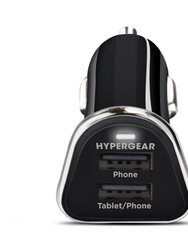 Hi-Power Dual USB 3.4A Car Charger - Black