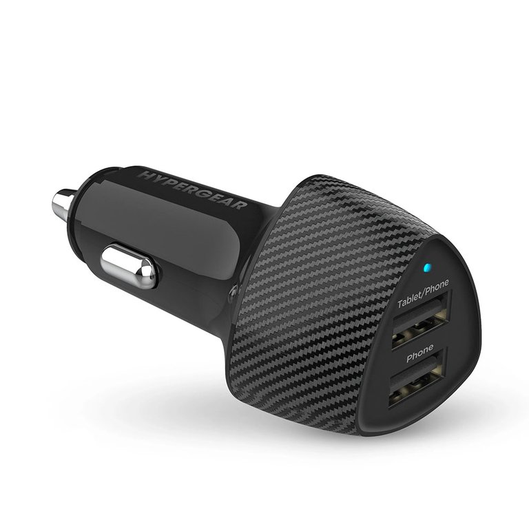 Speed Boost 17W Dual USB Car Charger - Black