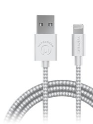 USB To Lightning Braided Cable 4ft White