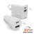 Wall/Car Charger Bundle 20W USB-C PD + 12W - White
