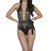 Orleans Teddy Bodysuit In Black - Black