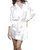 Satin 3/4 Sleeve Robe In Ivory - Ivory