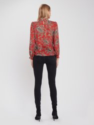 The Tess McGill Mock Neck Blouse