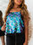 Aquamarine Sequin Cami Top In Black Multi