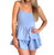 Cocktail Romper In Blue - Blue