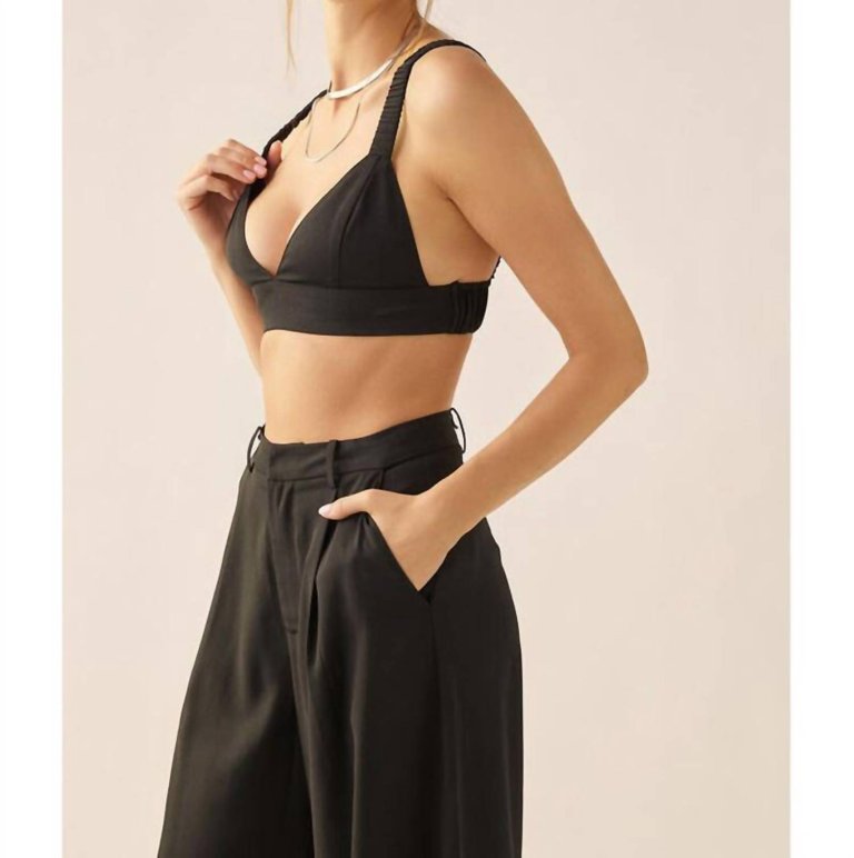 Cool Perfection Bralette Top In Black