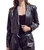 Cropped Pleather Blazer In Black - Black