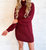 Keep Cozy Turtleneck Sweater Dress In Crimson - Crimson