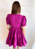 Kylie V-Neck Dress In Magenta