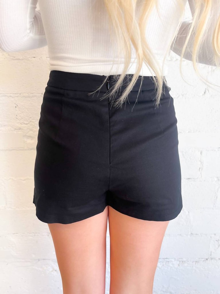 Ride The Wave Asymmetrical Shorts In Black