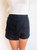 Ride The Wave Asymmetrical Shorts In Black - Black