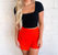 Ride The Wave Asymmetrical Shorts In Red - Red