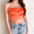 Spring Breeze Satin Top In Orange - Orange