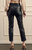 Straight Leg Vegan Leather Pant In Black