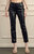 Straight Leg Vegan Leather Pant In Black - Black